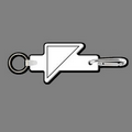 Key Clip W/ Key Ring & Right Angle Triangle Key Tag